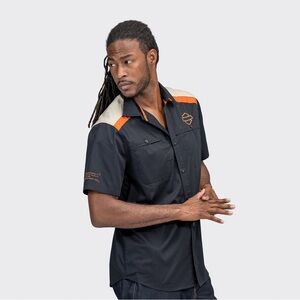 Men's SOLD OUT  Harley Davidson Performance Vented Back Colorblock Button Up